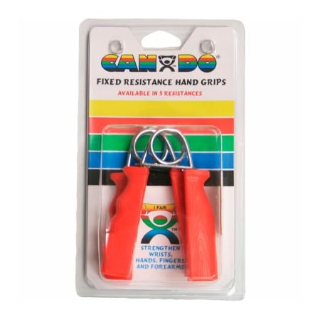 Fabrication Enterprises CanDo Fixed ErgoGrip Hand Exerciser, Red, Easy, 6 lb. Resistance, 1 Pair 10-1805